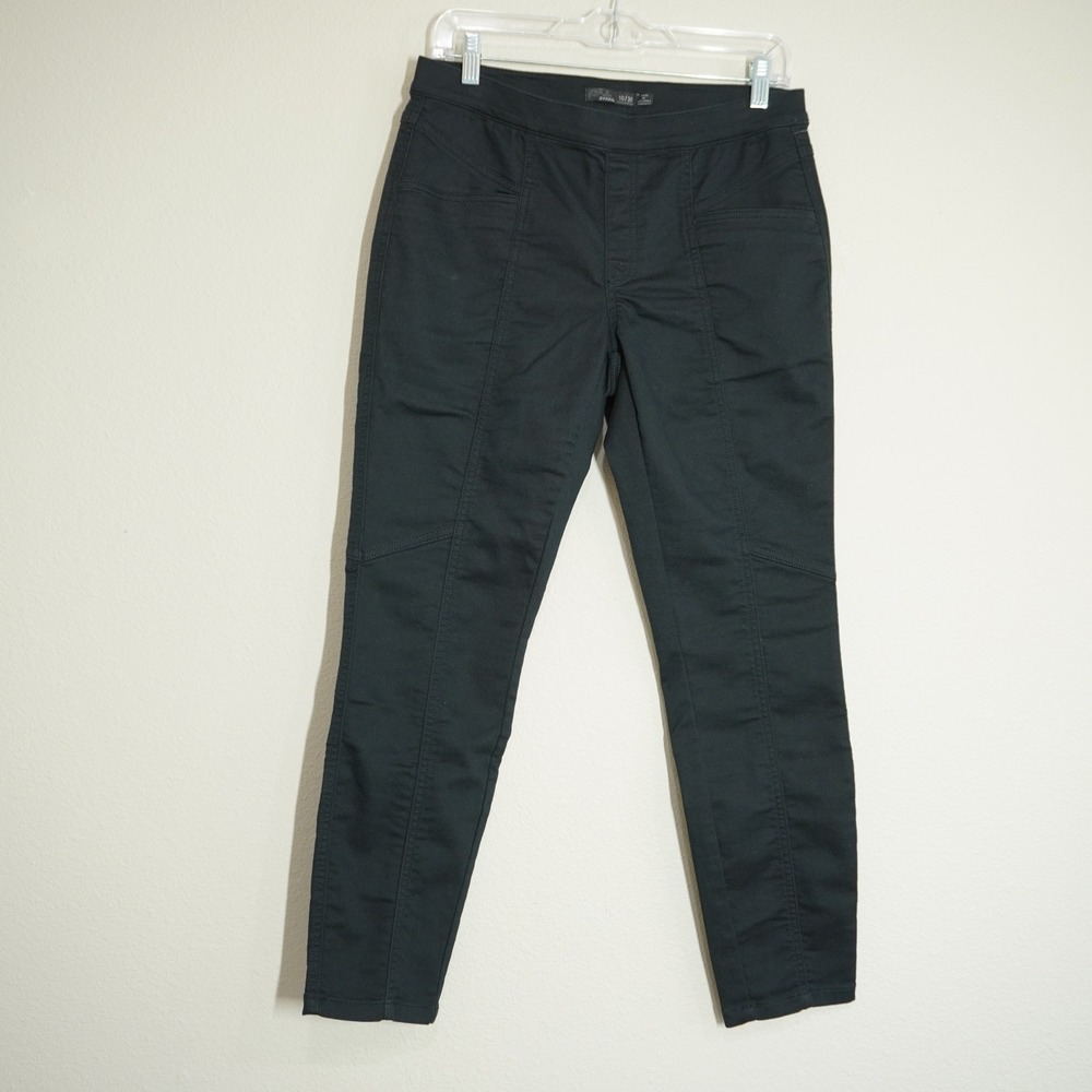 Prana Black Organic Cotton Blend Slim Fit Pull On Pants Womens 10/30 Jordy Pants